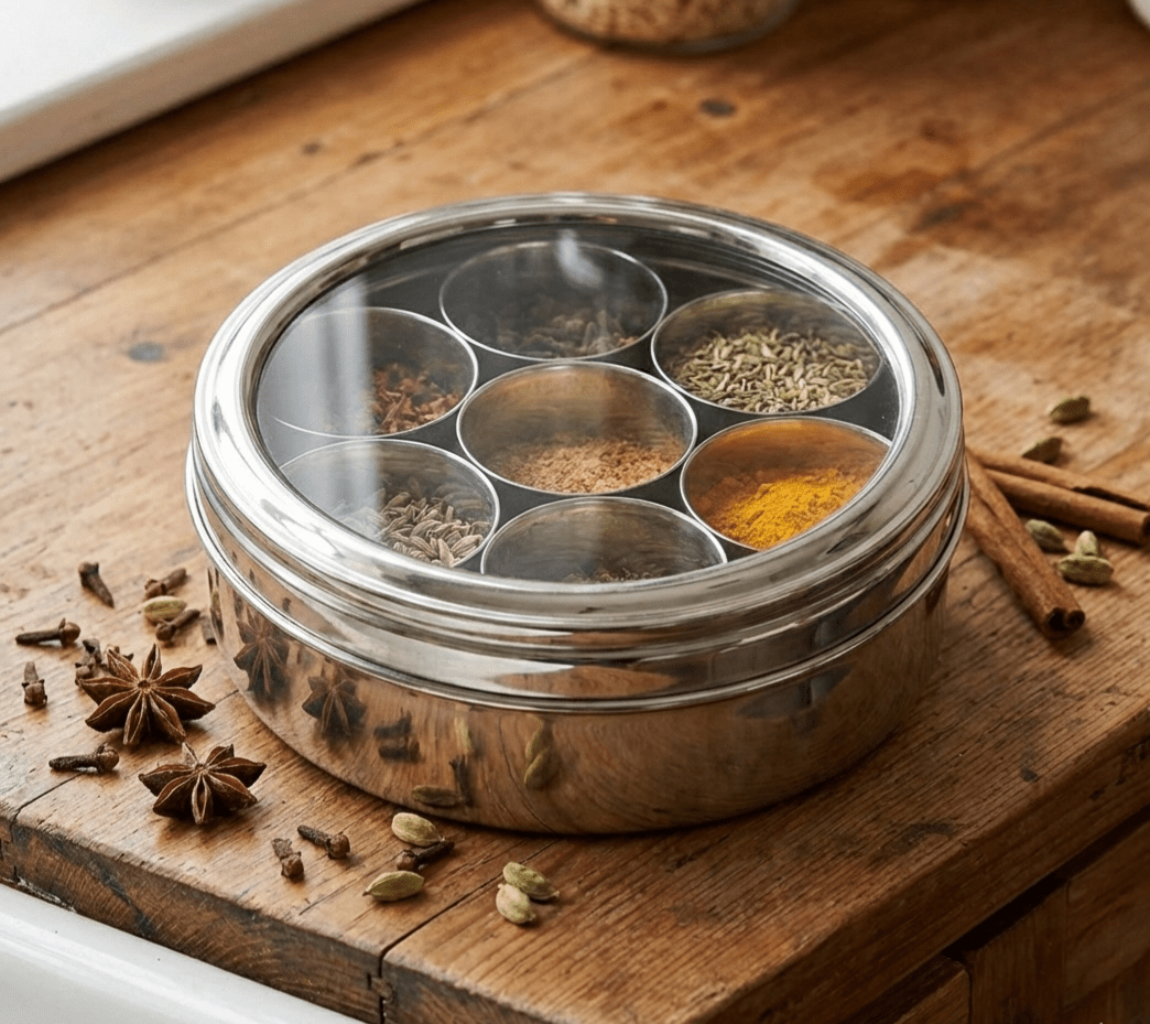 masala dabba (spice box) plain masala dabba (spice box) plain