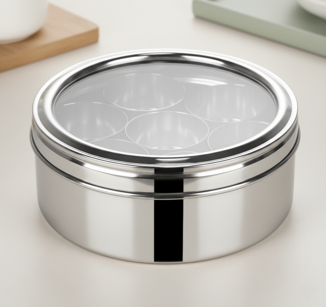 masala dabba (spice box) plain masala dabba (spice box) plain