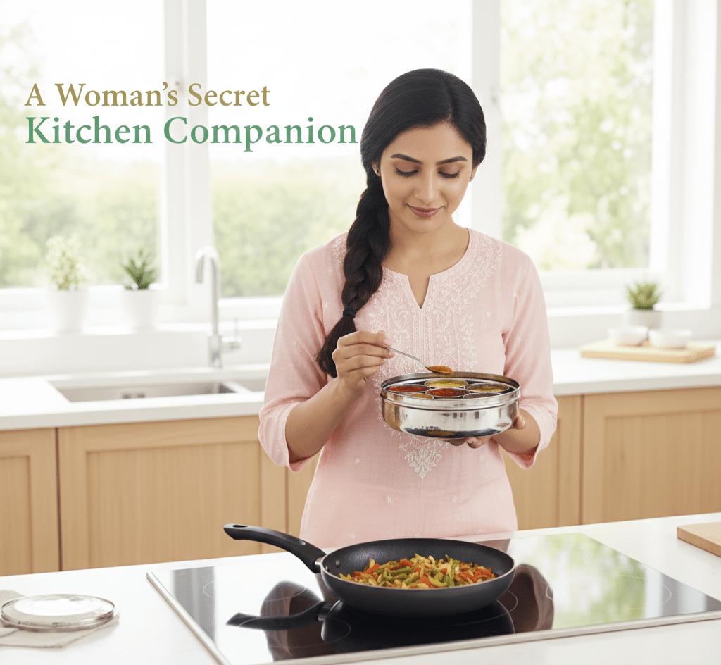 masala dabba (spice box) plain masala dabba (spice box) plain