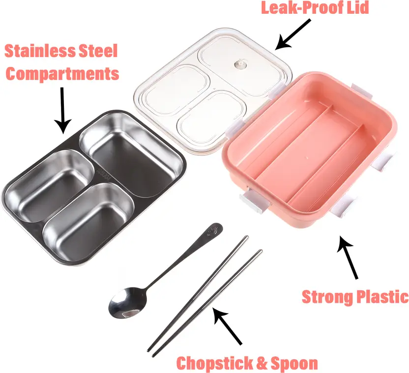 lunch box – stainless steel (pink) lunch box – stainless steel (pink)