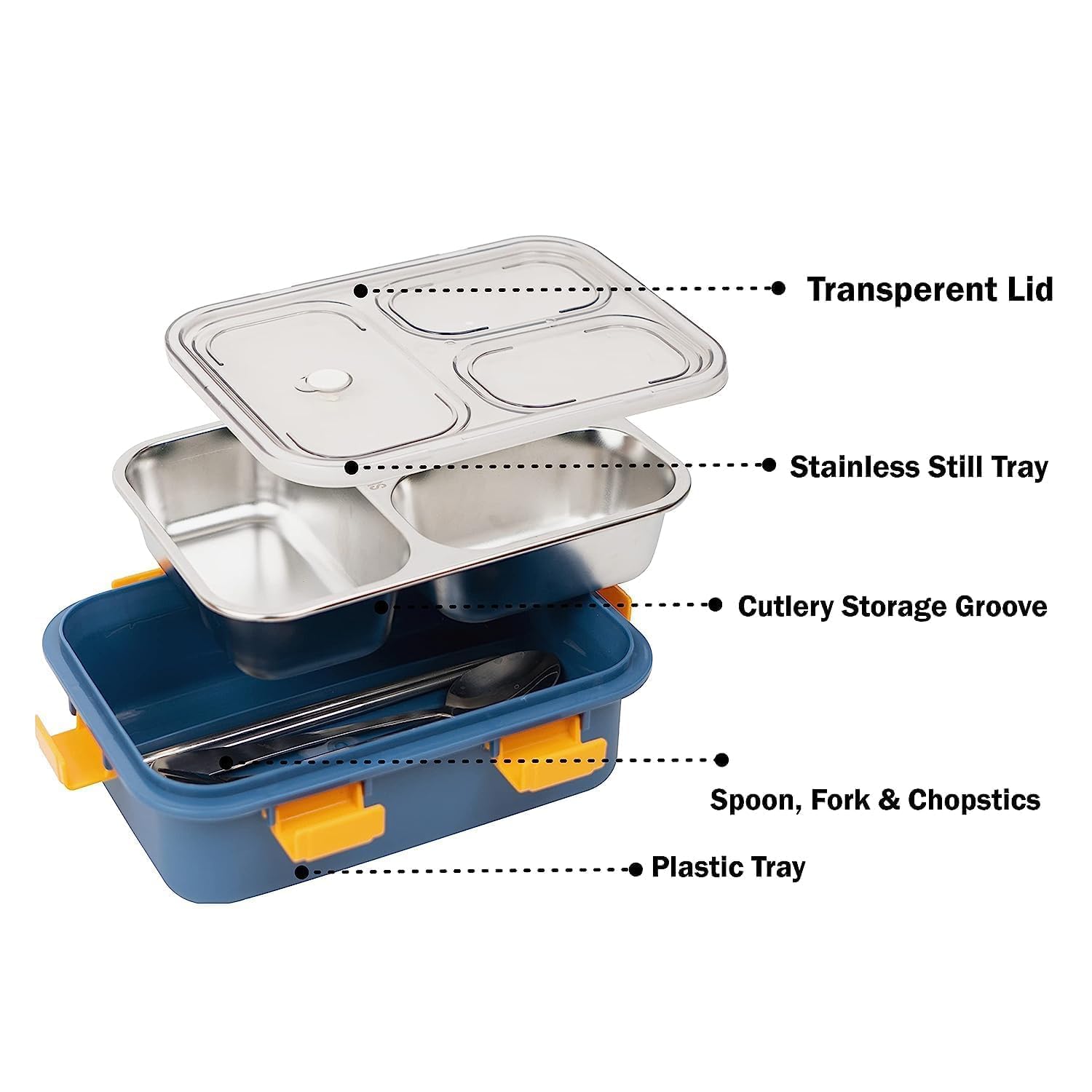 lunch box – stainless steel (blue) lunch box – stainless steel (blue)
