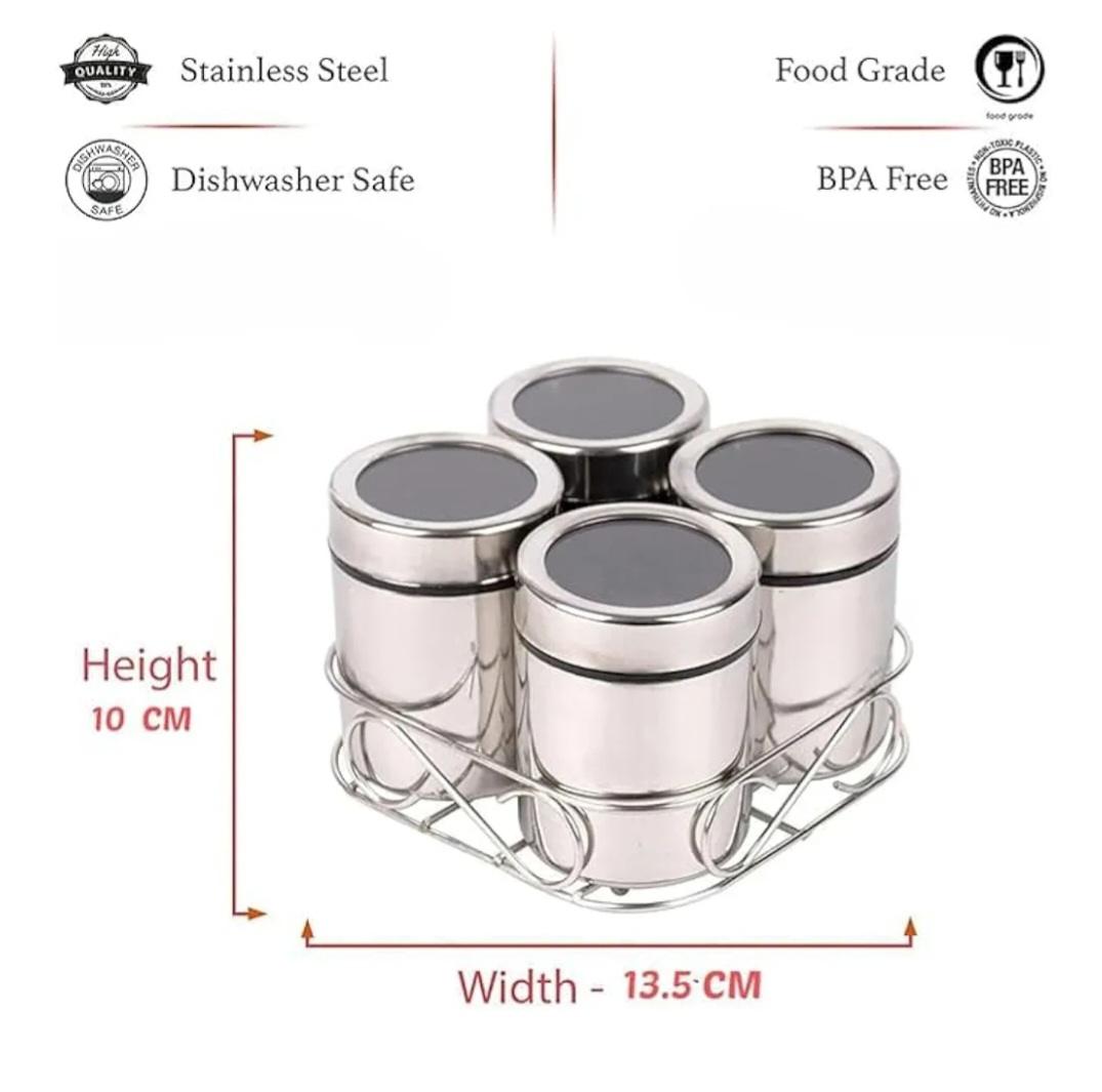 4 in 1 spice box stainless steel|masala dabba steel masala box for kitchen steel 4 in 1 spice box stainless steel|masala dabba steel masala box for kitchen steel